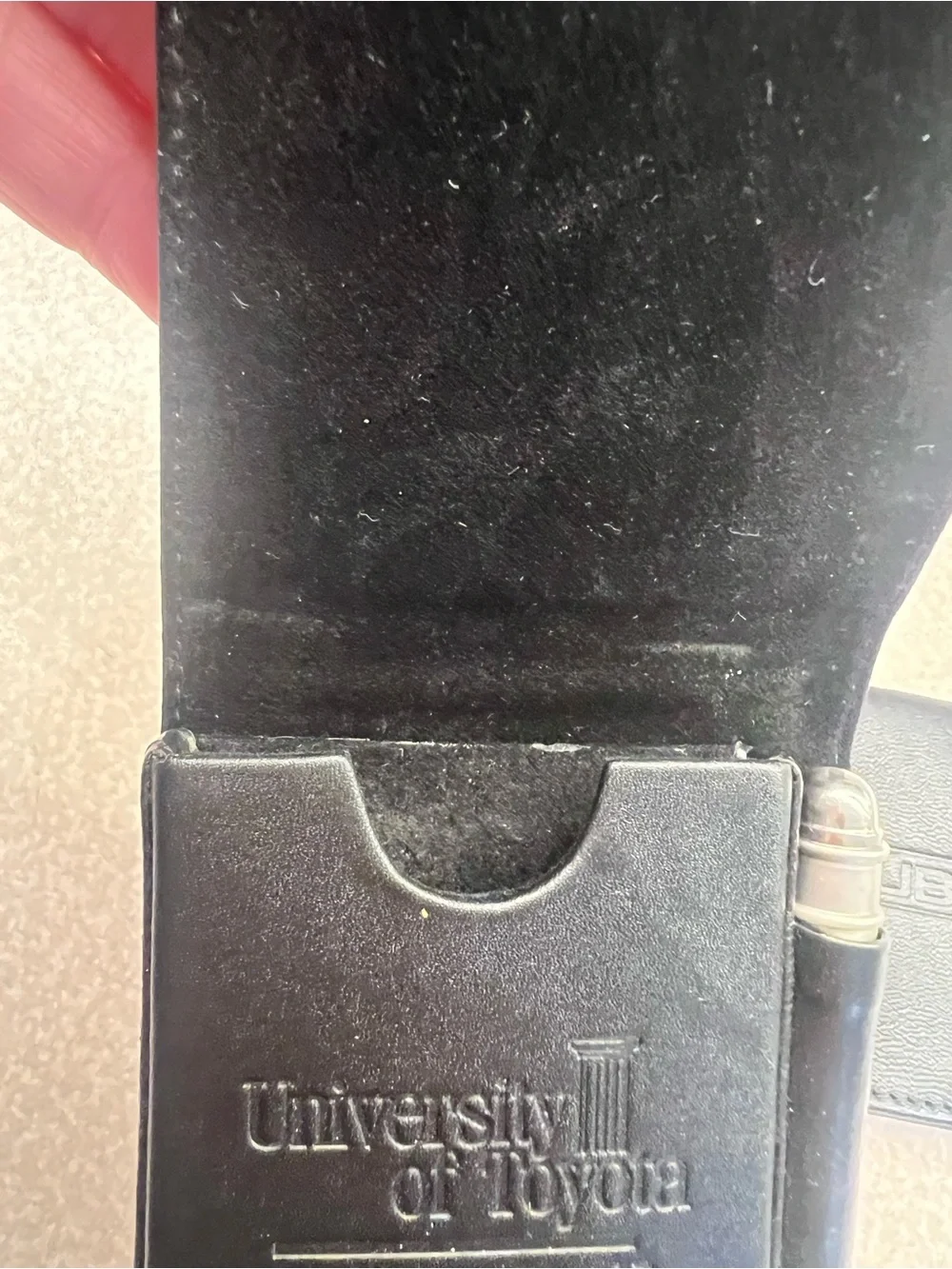 Subaru wallet Black pLeather and business Card Holder